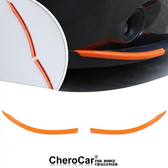 Front Bumper Lips Trims Cover for 2015+ Dodge Challenger SXT Orange Accessories