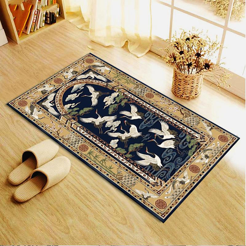 2025 New crowned Crane Carpet Rug for Living Room Bedroom Home Sofa Decoration,Kids play Non-slip Floor Mat98
