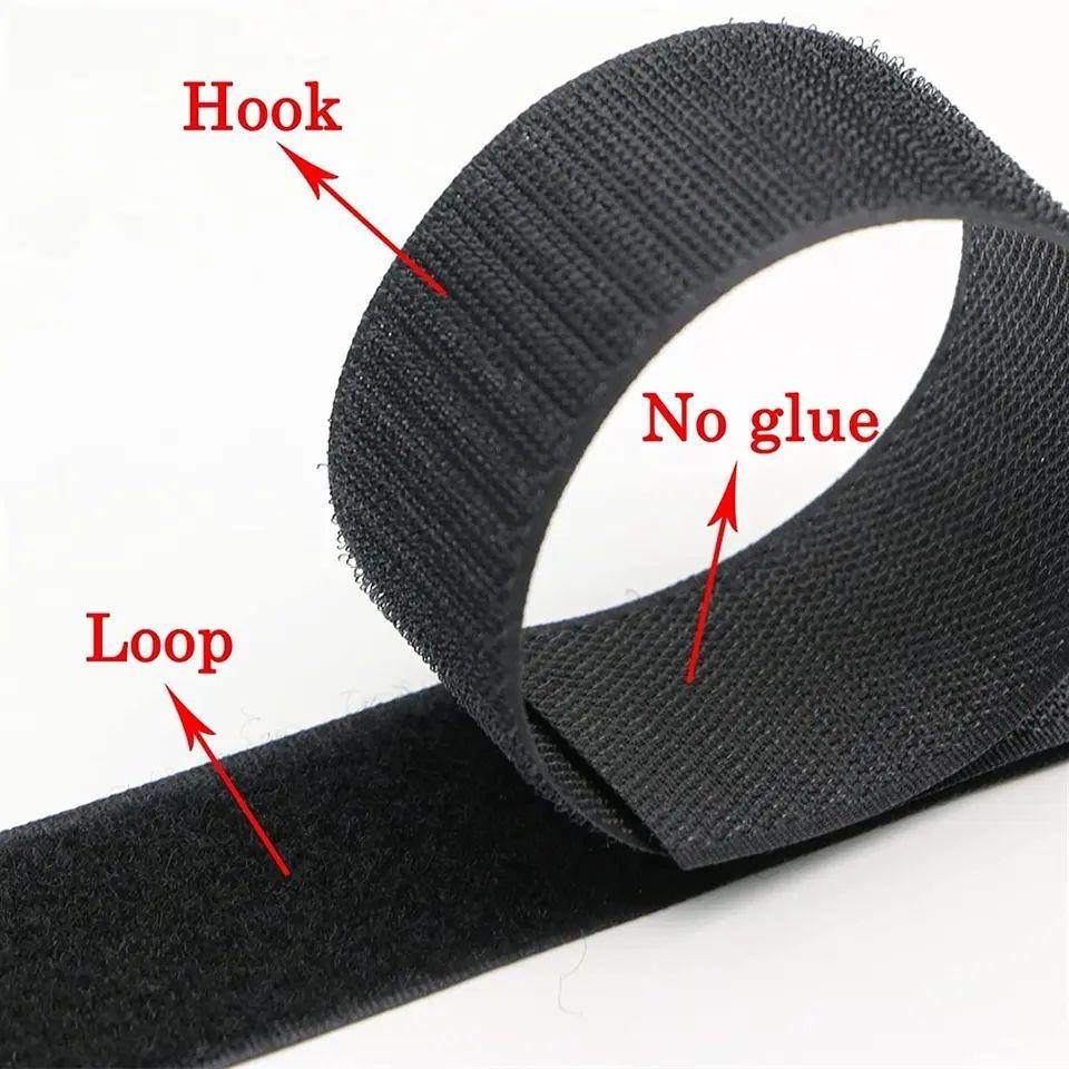 5 Meter/Paare 20-50mm Nichtklebendes Klettband Zum Annähen der Haken Klebeband Klettverschluss DIY