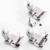 ABWR-2 PCS T9 Universal Presser Foot Silver Steel Hemming 3-In-1 Multifunctional Sewing Machine Presser Foot