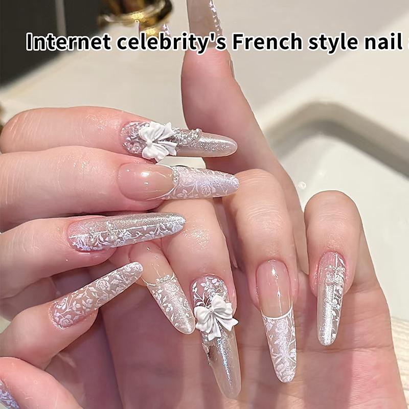 French Nail Art Stamper With A Nail Scraper Silicone Clear Head Nail Mold Stamping Template For Diy Manicure