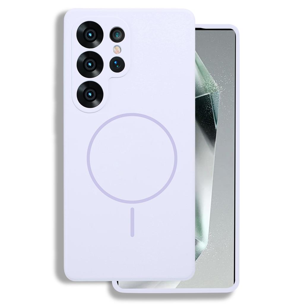 Bulk Purchasing For Samsung Galaxy S25 Ultra Magnetic Case Liquid Silicone+PC Phone Back Cover