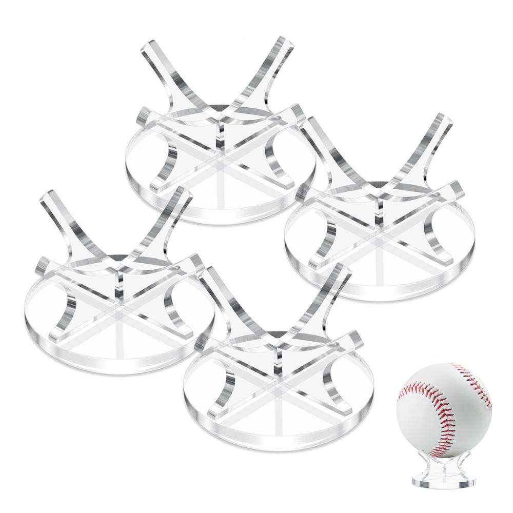 Acrylic Sport Ball Display Rack Clear Baseball Display Stand Memorabilia Autograph Baseball Holder for Golf Softball Tennis Ball