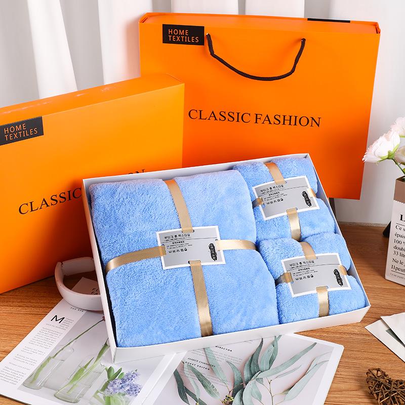 Luxus-Korallenfleece-Handtuch-Geschenkset - Weiche, bequeme Badetücher für jeden Anlass