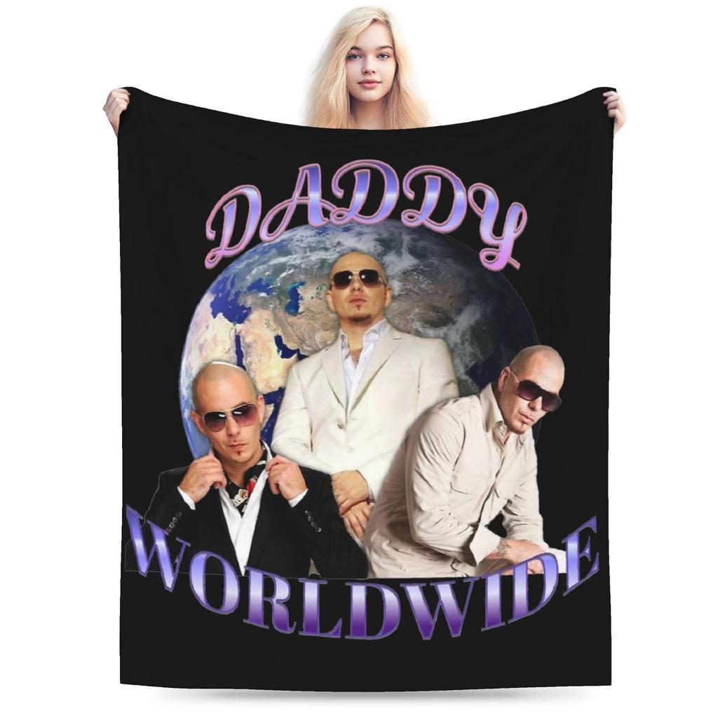 Mr Worldwide Pitbull Sänger Decke Samt Dekoration Dollar Live Lache Liebe Dünne Überwurfdecke für Bettwäsche Schlafzimmer Tagesdecke