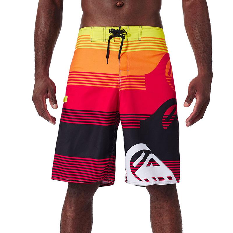 Quick Drying Beach Shorts for Men Surf Beach Shorts Fast Dry Swim Trunks with Bermuda, Fitness Muscle Short Pants, Summer, New,