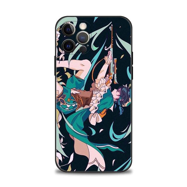 

Чехол для телефона Apple Iphone 14 13 12 11 Pro Max 13 12 Mini Xs Max Xr X 7 8 6 6s Plus с рисунком Genshin Impact Aether Lumine For iPhone 12 Pro