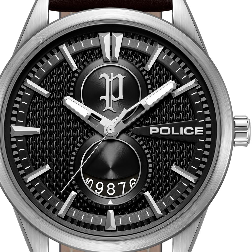 Watch STYLESHIFT Black Dial Leather Strap PEWGB0092601 [POLICE][Authentic] Men's