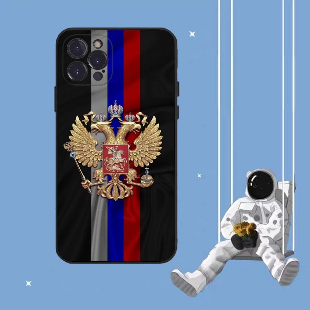 Russia Coat Of Arms Eagle Flag Phone Case For iPhone 14 11 12 13 Mini Pro XS Max Cover 6 7 8 Plus X XR SE 2020 Funda Shell