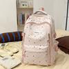 Schoolbag New Japanese Ins Simple Polka Dot Printed Backpack High Value Large Capacity Backpack Junior High School Schoolbag Female