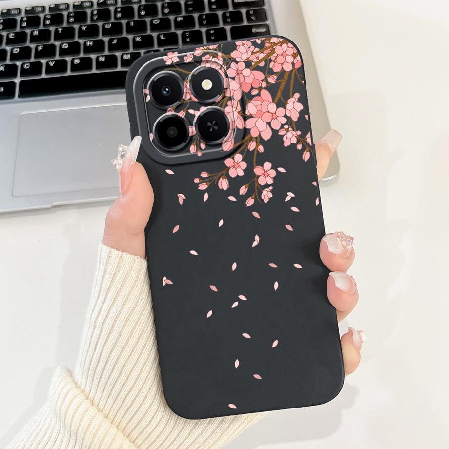 For Honor X6c Case New Fashion Cartoon Luxury Girly Painting Funda For Huawei Honor X6C X6 C X 6C Cover Matte Liquid Silicone