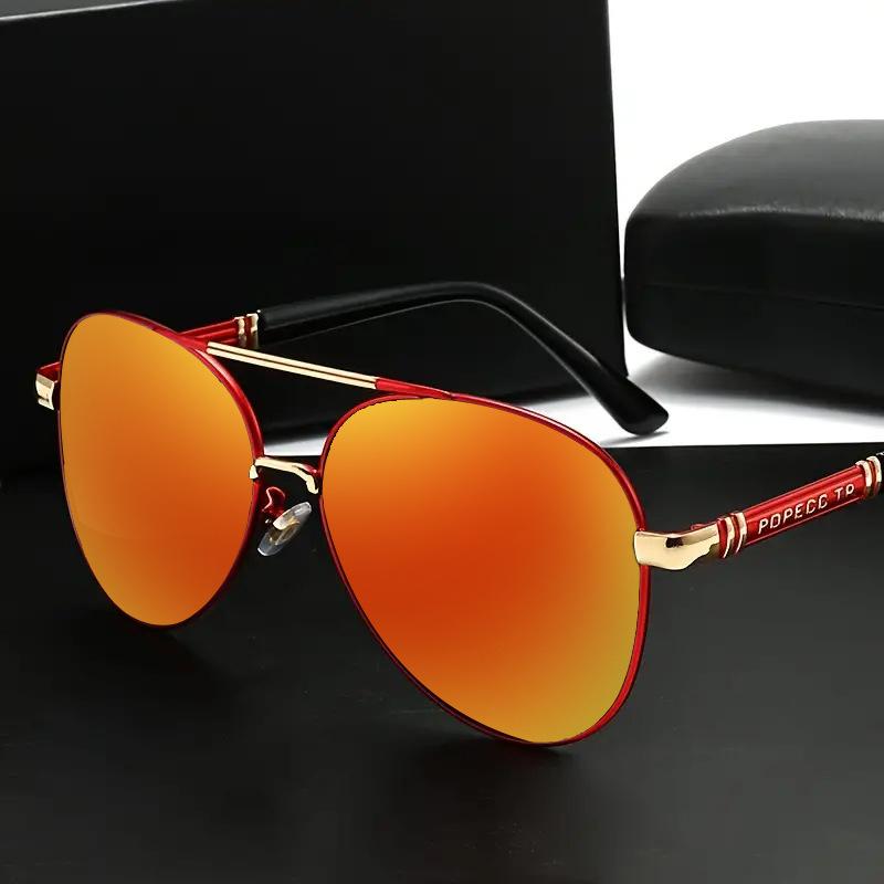 

Мужские поляризационные солнцезащитные очки с защитой от УФ-лучей, очки в стиле «авиатор» 0