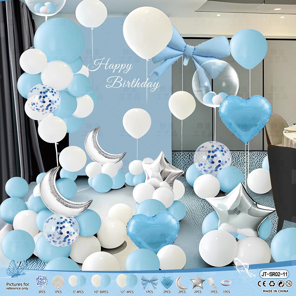 Happy Birthday Party Boys And Girls Scene Arrangement Supplies Background Wall Balloon 18 Year Old Adult 10 Year Old Gift Decoration