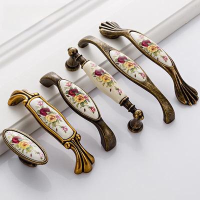 Yijia Európsky Pastoračný Keramický Gombík na Skrinku - Veľký Vzor, Jeden Otvor