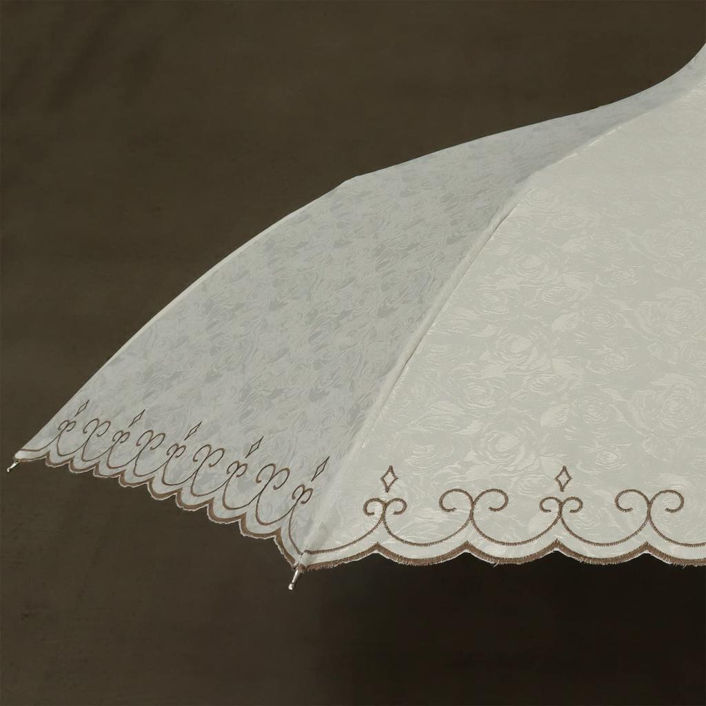 Pagoda 1st Class Sun and UV Folding Parasol Shading, Rain, Protection, - Petit-Rose-Pave (Black)