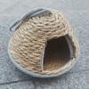Cottage Style Weaved Bird House Hand-Woven Vintage Hanging Parrot Nest Breathable Bird Breeding Nests Courtyard Decoration