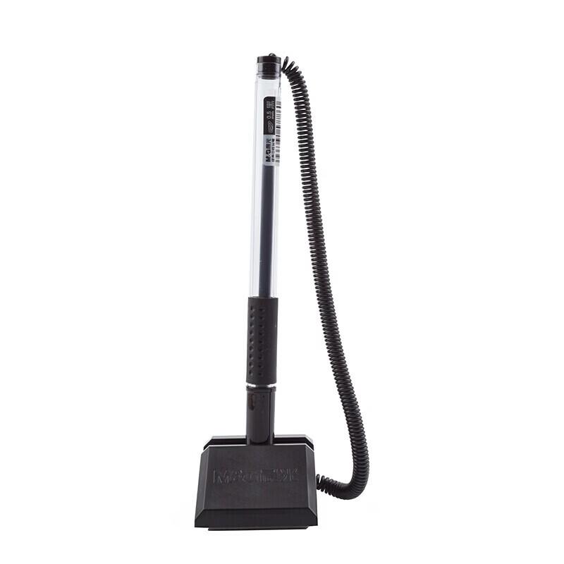 Гелевые клейкие ручки M&G 0,5 мм, черные, набор 10 шт.