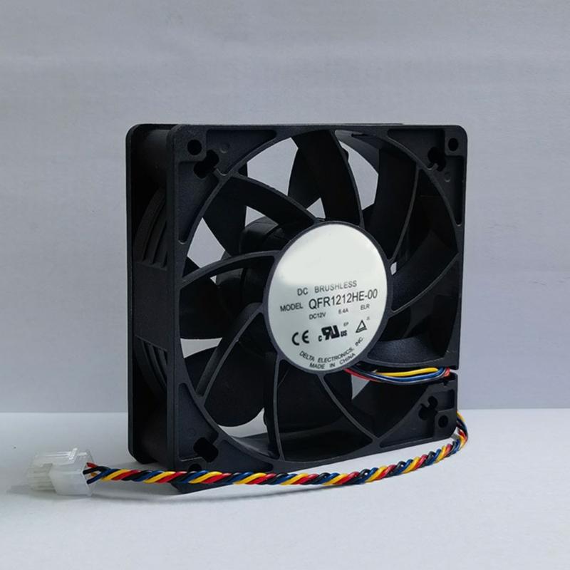 QFR1212HE-00 120mm 12038 Fan 12V 120x120x38mm Fan Powerful Cooling Fan Case Industrial Heat Dissipation Fan