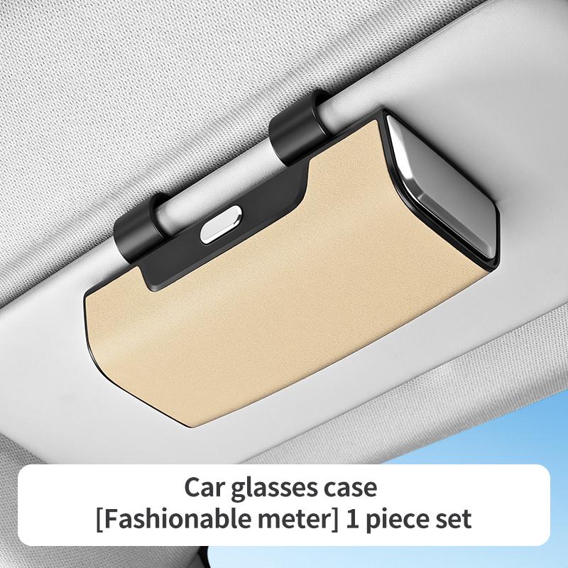 New Car Visor Glasses Case Premium ABS Flocking Inner Auto Glasses Organizer Storage Case Anti-Scratch Eyeglasses Protection Box
