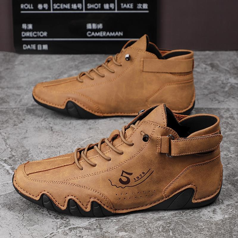 

Обработка распродаж Сломанный размер специальные кожаные ботинки Martin мужские зимние модные туфли высокие ботинки для улицы в британском стиле короткие ботинки 40 жёлтый