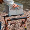Outdoor Picnics Container Holder Shelves Portables Folding Ice Coolers Stand for Beach Picnics