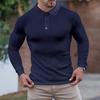 Autumn Men's Long-sleeved T-shirt Anti-stripe Loose Lapel Long-sleeved Polo Shirt Men's Tops