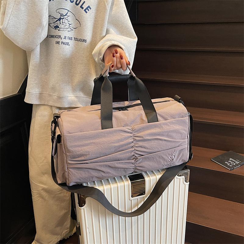 Sports Fitness Bag Women's Folded Puffs Travel Bag Women's Dry and Wet Separation Swimming Bag Lightweight Yoga Luggage Bag