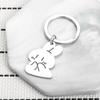 Rabbit Carrot Stainless Steel Keychain Lovely Cartoon Design Fashion Couple Keyring Practical Student Backpack Pendant
