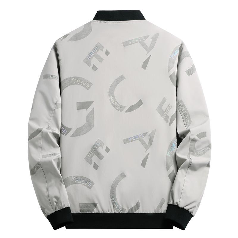 Jacke Herren Herbst und Winter Neu Koreanische Version Lässig Vielseitig Teenager Trend Top Trendy Outdoor-Sportarten Bedruckte Jacke