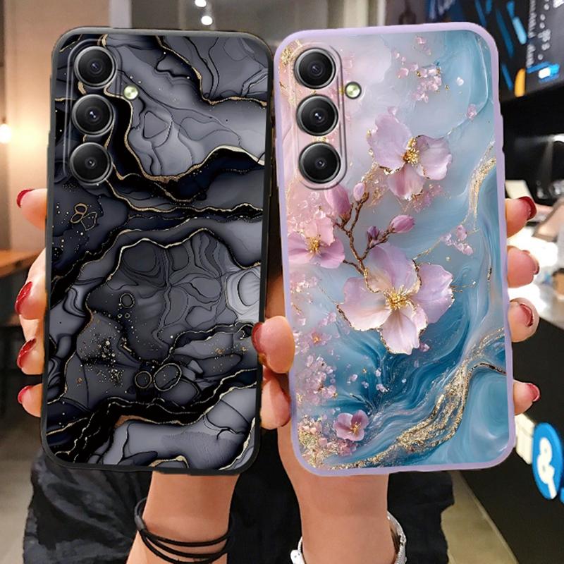 Custodia in Pietra di Marmo Per iPhone Samsung A55 S24 FE S25 Xiaomi Redmi Note 13 Pro 14C Huawei Honor Realme Bumper per Telefono Antiurto Antigraffio Copertura Opaca