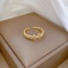 Anello Matrimoniale H in Oro Massiccio con Diamanti Completi Anello Aperto Regolabile Gioielli Semplici Anello Giapponese Anello per Coppia