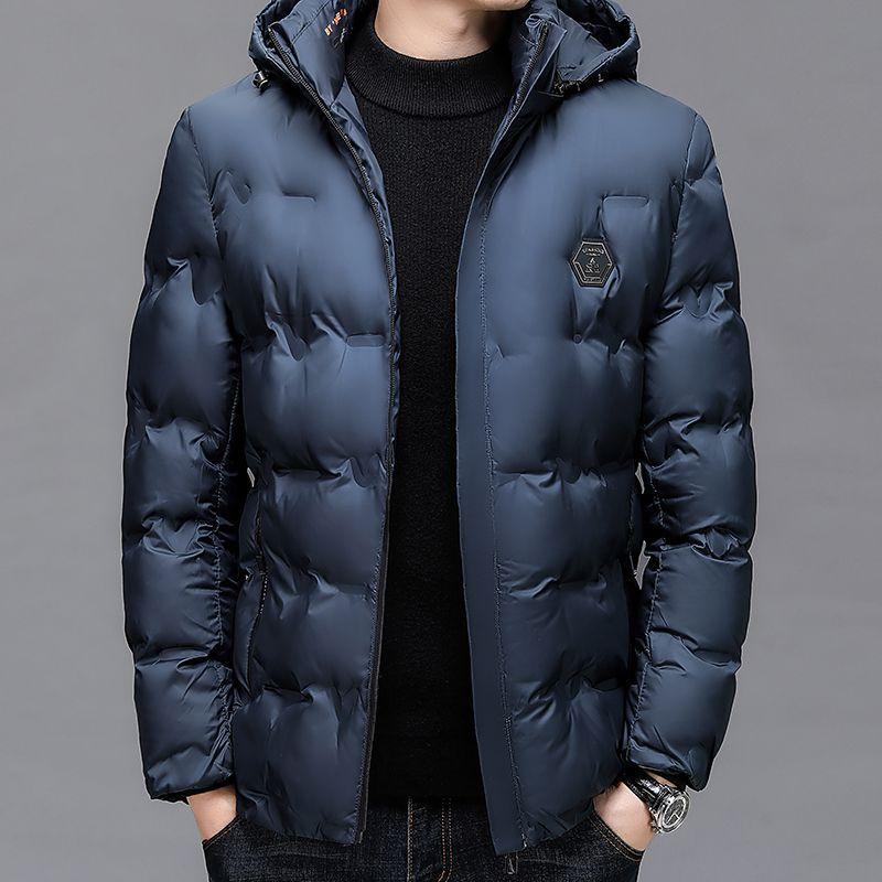 Winter Lapel Fashion Casual Light Cotton-padded Coat Men Middle-aged Trend Warm Cotton-padded Coat Short Cotton-padded Jacket