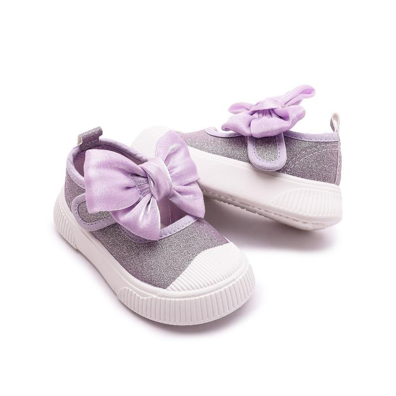 

Girl Princess Shoes Spring/Summer New Children Casual Shoe Bow Mary Jane Fashion Girl Sports Shoe Thick soled kids Single Shoes 25insole16.8cm фиолетовый