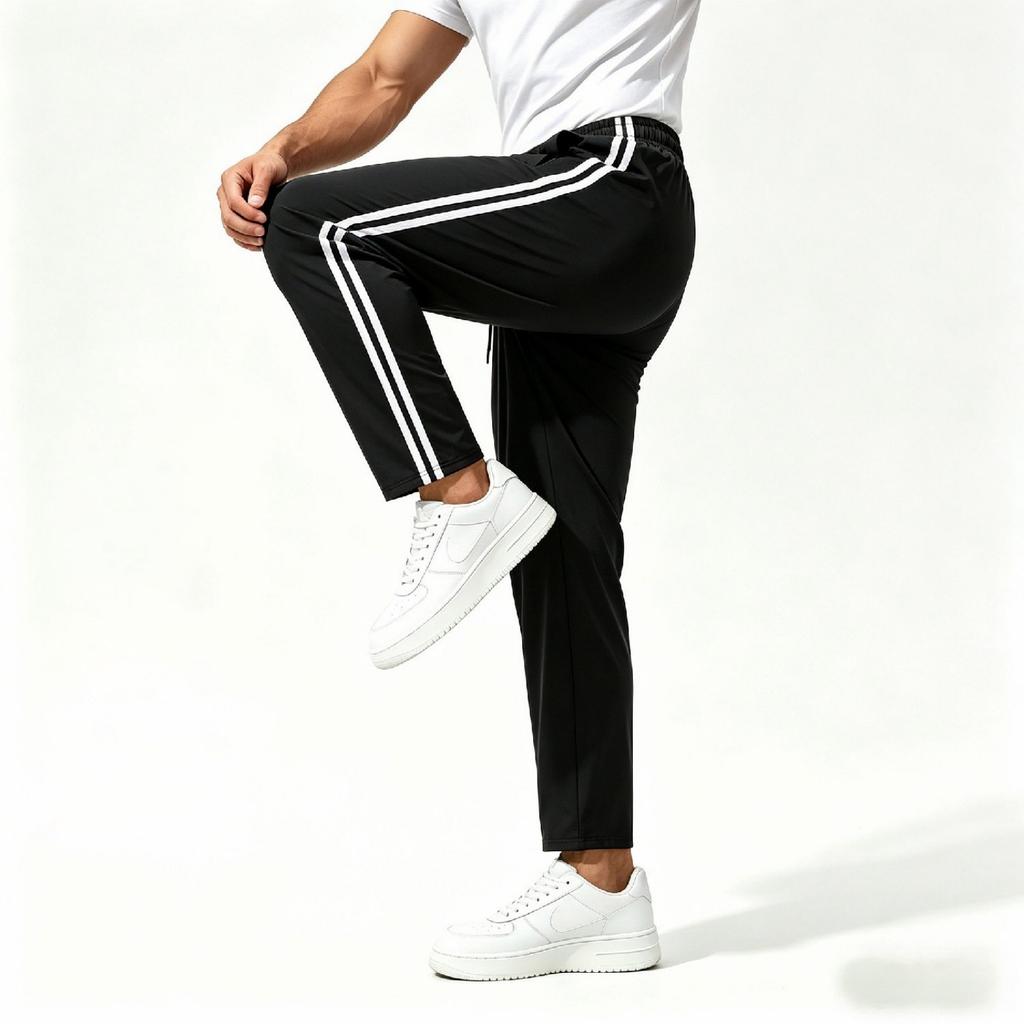Pantaloni da Tuta Sportivi da Uomo con Elastico in Vita e Tasche con Zip Leggeri Gamba Dritta Abbigliamento Sportivo per Allenamento Corsa Jogging Workout
