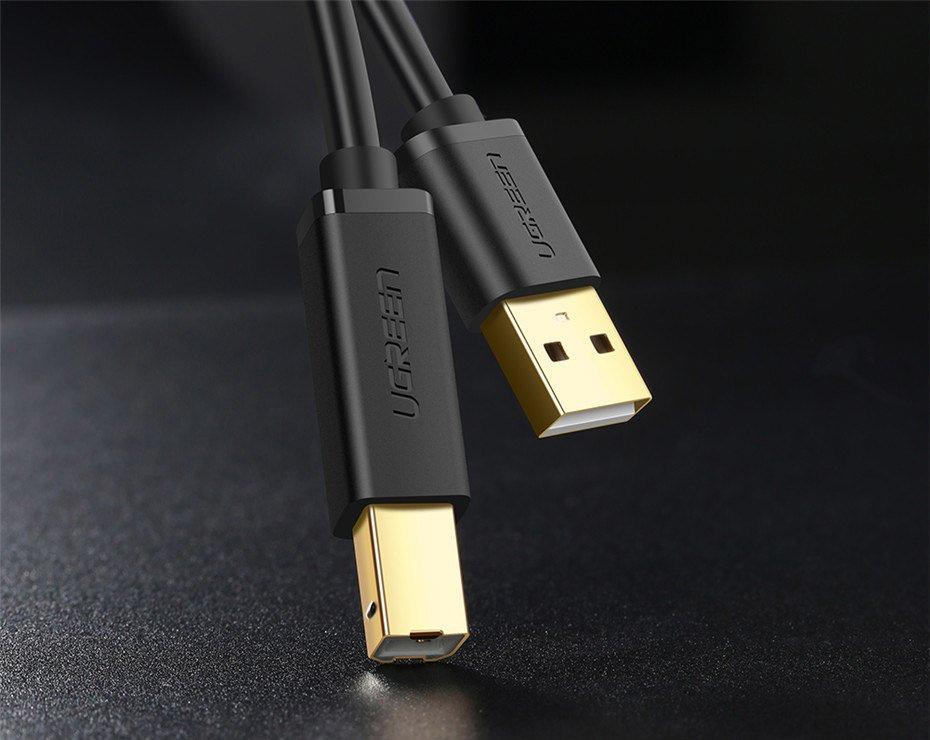 Ugreen 3 Meter USB 2.0 Type B Printer Cable - High-Speed Connection, Model 10351, Black