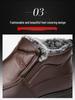 Men's Winter Non-Slip Waterproof Velvet-Lined Cotton Shoes - Warm, Thick, and Perfect for Middle-Aged and Elderly Dads.