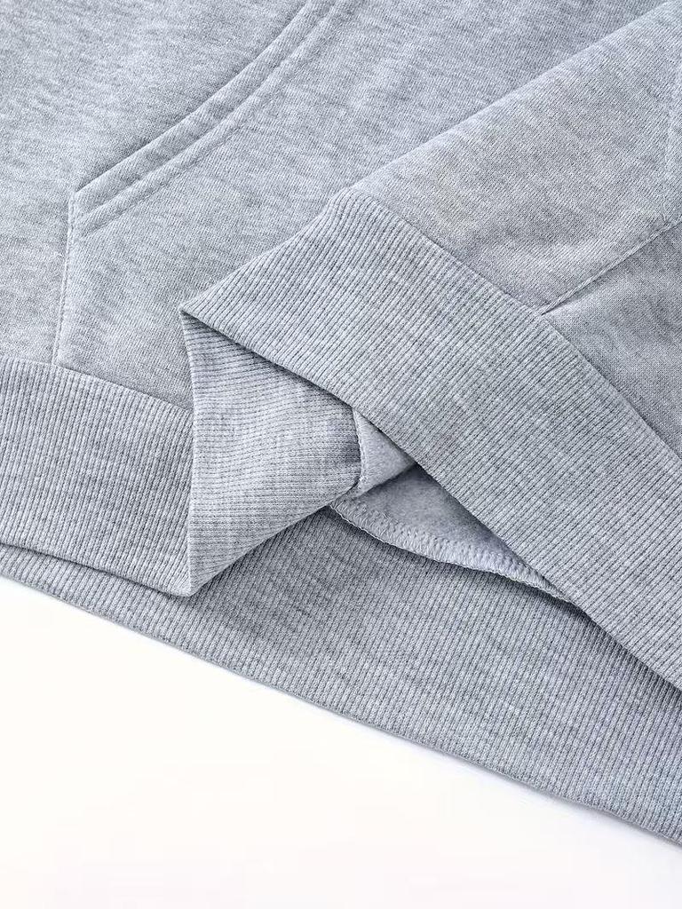 Cross-Border Men's & Women's Loose Fit Print Hoodie - European & American Style, Drop Shoulder, Spring & Autumn.
