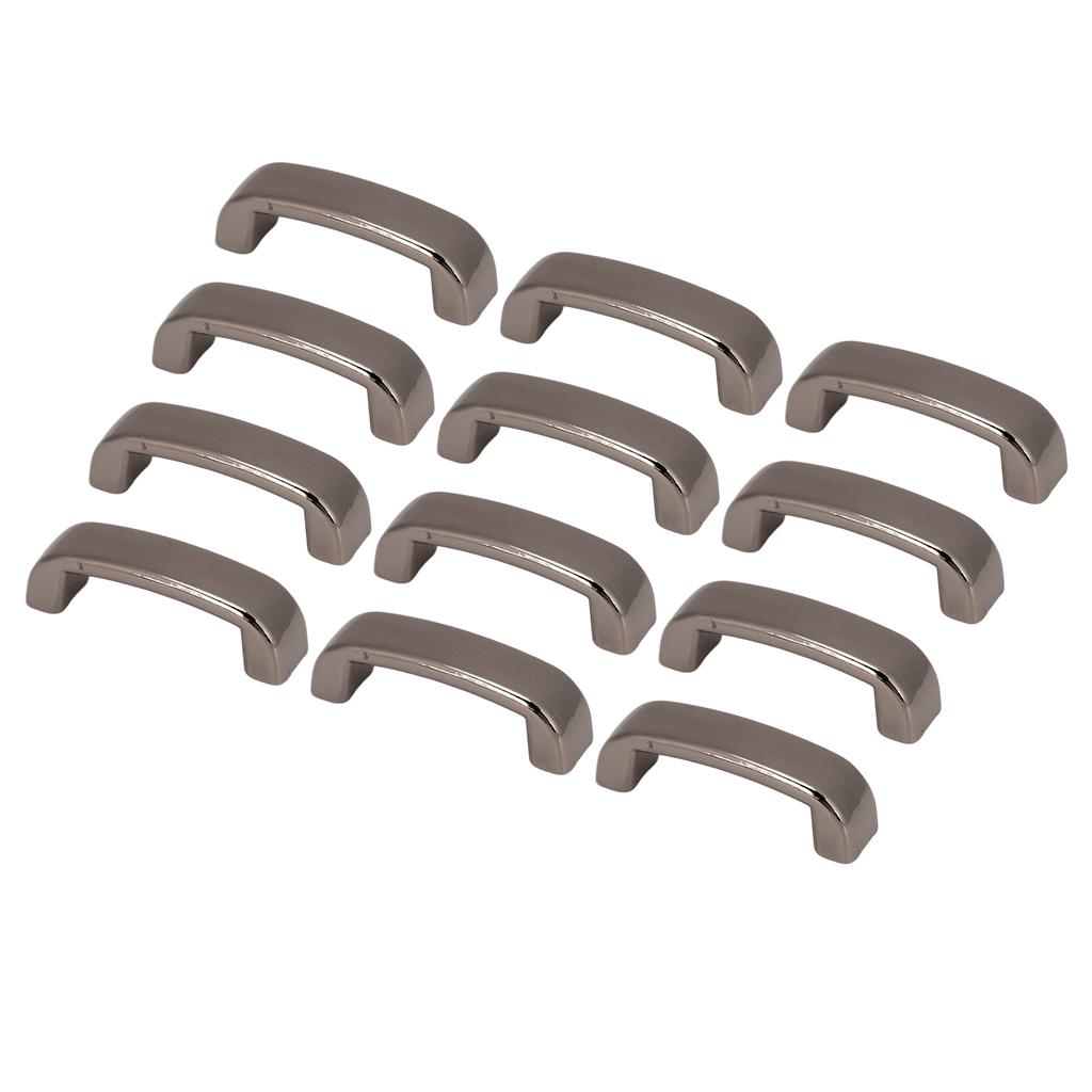 20 Sets Bridge Buckle Curved Square Zinc Alloy Metal for Leathercraft 19x6x7mm with PH Screw Black