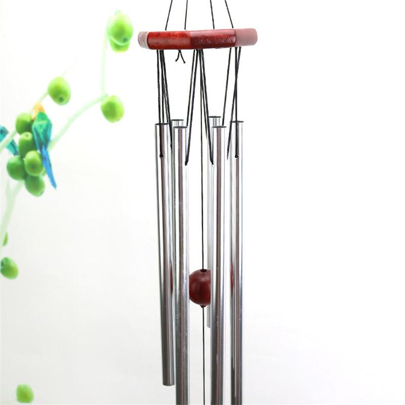1pc Wind Chimes 6 Tubes Outdoor Large Deep Tone Bells Metal Garden Yard Patio Decoration Hanging Ornament