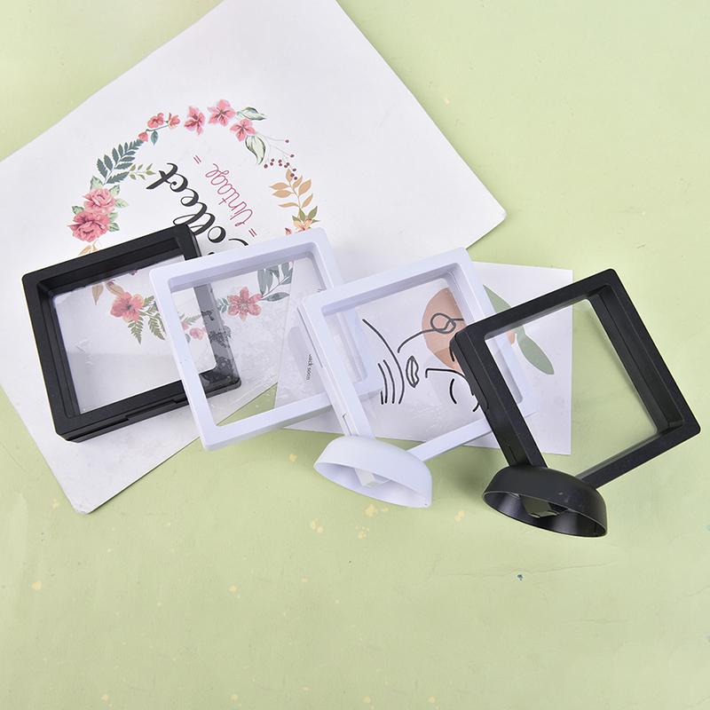 Suspended Floating Display Case Earring Coin Gems Ring Jewelry Stand Holder Box