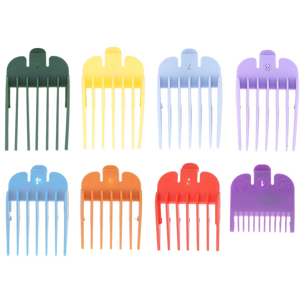 8PCS Guide Comb Set Colorful Replacement Attachment Cutting Guards for Hair Clipper Trimmer