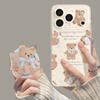 Magnetic Mobile Phone Case with Bracket for Iphone17 Bear 16promax Summer 15 Fresh 14 Apple 13 Sets