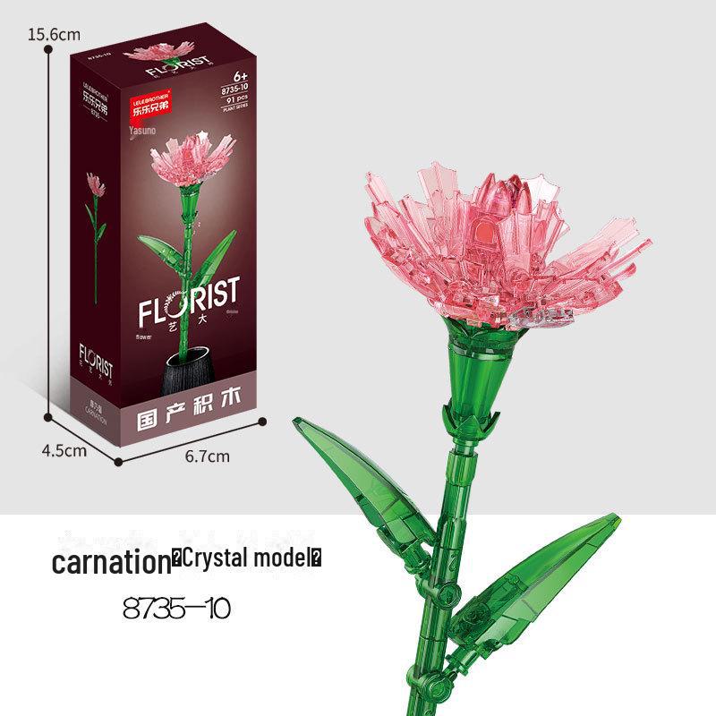 Compatible Sunflower Crystal Flower Building Set: Children's Educational Toy for Girls