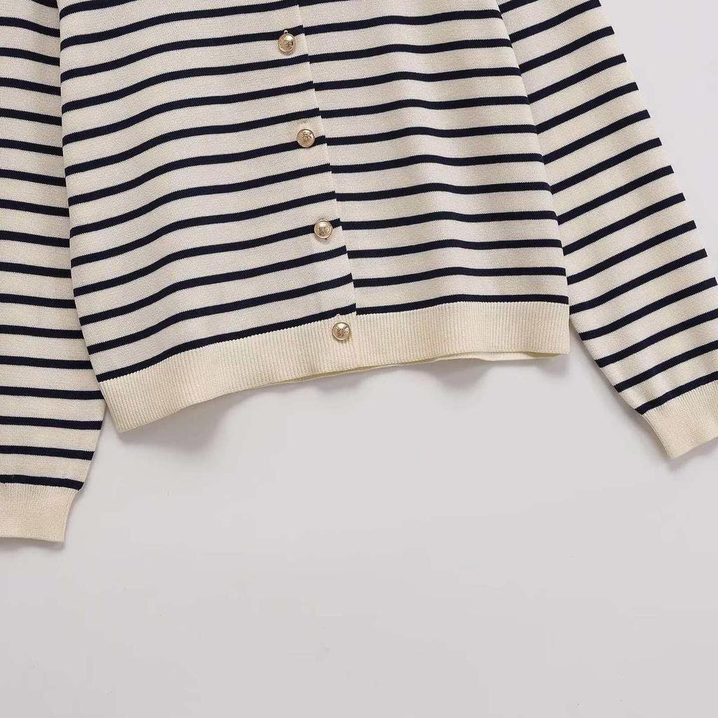 Autumn Fashion Stripe Knit Cardigan for Women