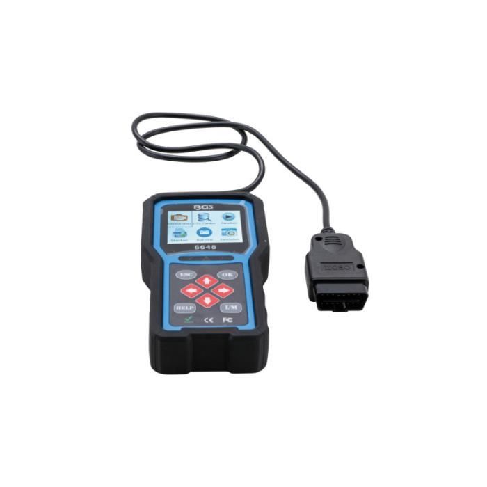 Appareil de diagnostic obd2 - bgs technic - 6648 - universel - noir - multi-langues