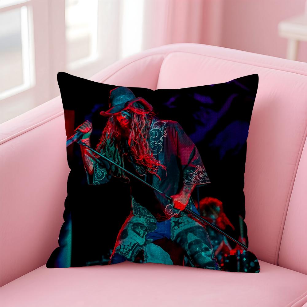 Singer RRob Zombies Cushion Cover Natural Linen Pillow Case DoubleSided Print Decorative Sofa Pillowcase Home Decor Gift