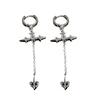 Elegant Women Fringe Earring Zircon Cross Tassels Earrings Fashionable Earwears