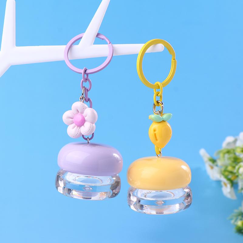 1Pcs 5G Mini Empty Plastic Lip Mask Jars With Keychain Pendant Lip Balm Cans Cream Lip Balm Containers Lipstick Makeup Container