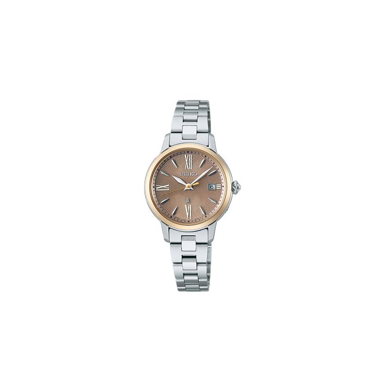 SEIKO Lukia series 100 meters waterproof solar movement Steel Strap women s watch silver dial SSVW208 синий