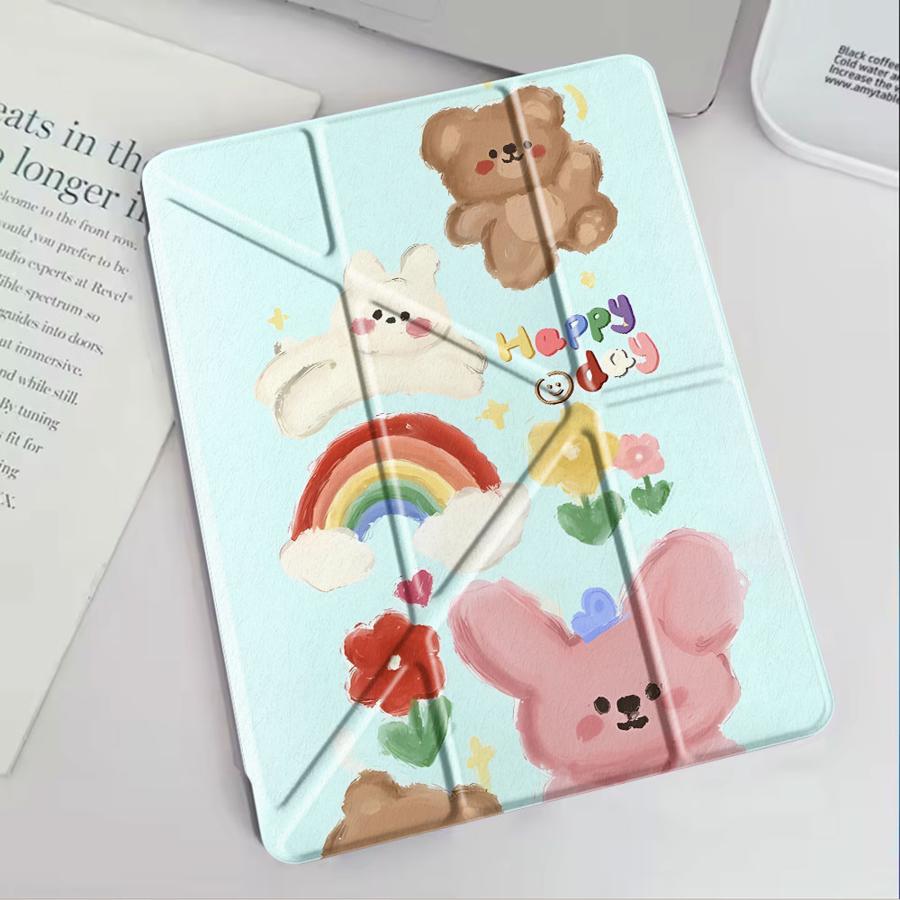Tablet Case For iPad Mini 6 7 Pro 2025 Air 4 5 M3 M2 1 2 M4 11inch Pro 11th 10th 9th 8th 7th 12.9inch Holder Cover Cute Little